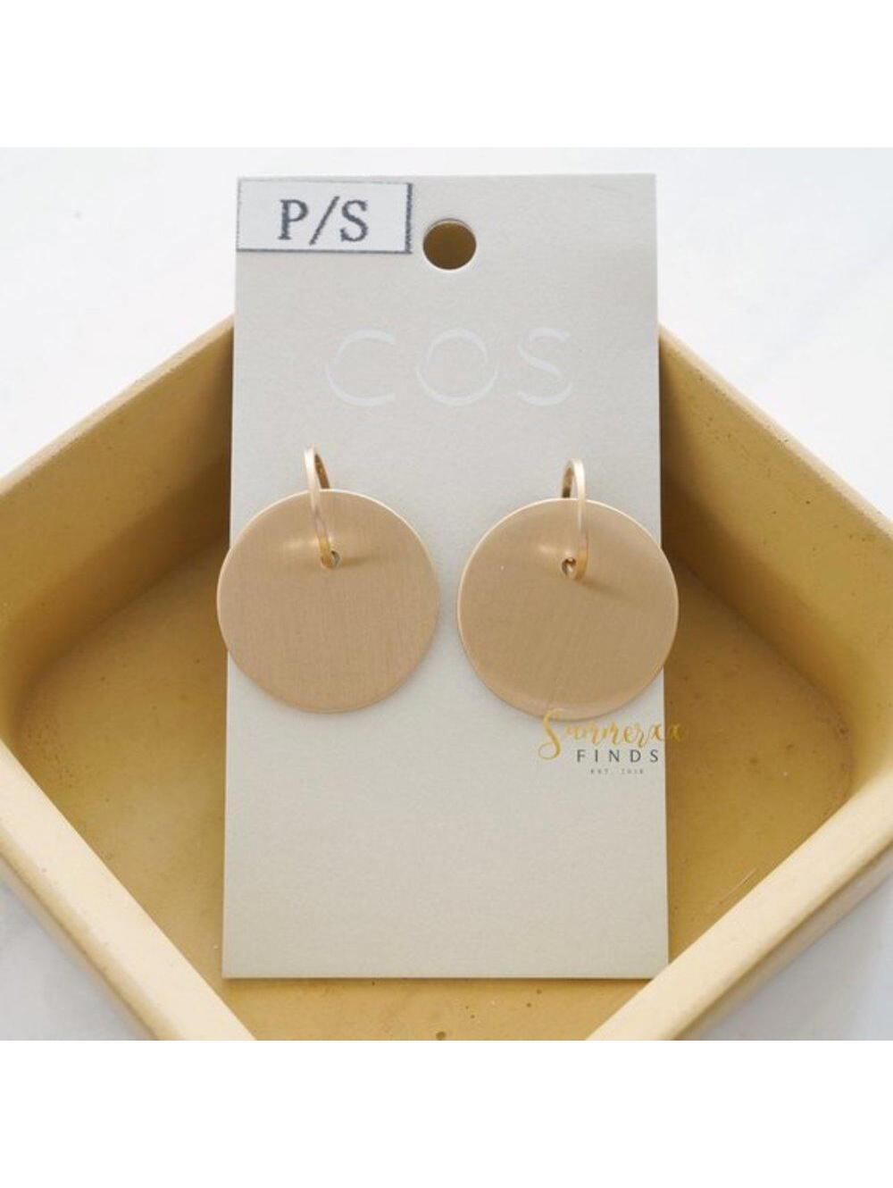 COS Metal Disc Stud Earrings